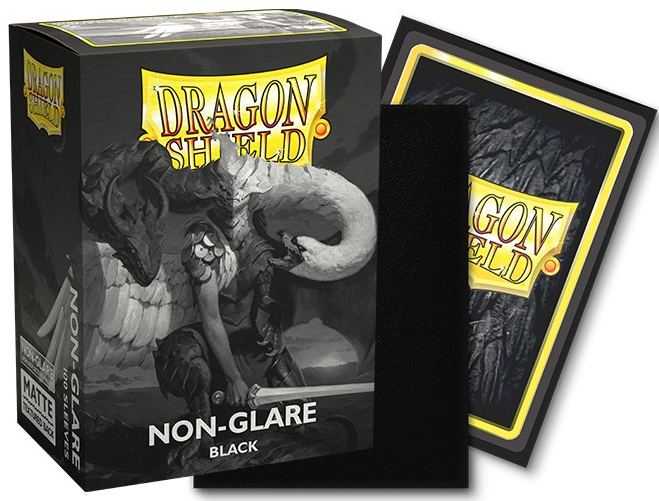 Dragon Shield Sleeves: Standard Non-Glare Matte - Black 100CT