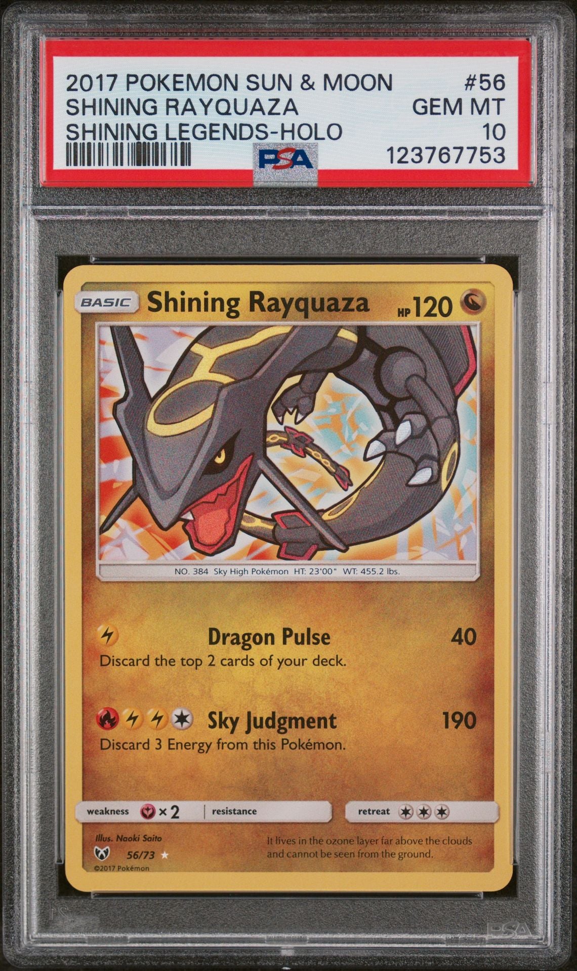 SHINING RAYQUAZA - PSA GEM MT 10