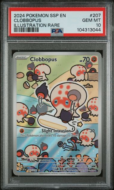 CLOBBOPUS ILLUSTRATION RARE 2024 POKEMON SSP EN-SURGING SPARKS PSA GEM MT 10