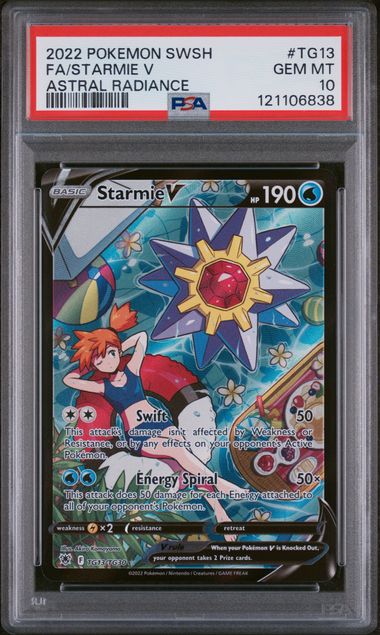 FA/STARMIE V ASTRAL RADIANCE 2022 POKEMON SWORD & SHIELD ASTRAL RADIANCE PSA GEM MT 10