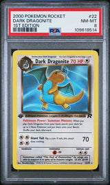 DARK DRAGONITE 1ST EDITION 2000 ROCKET PSA 8