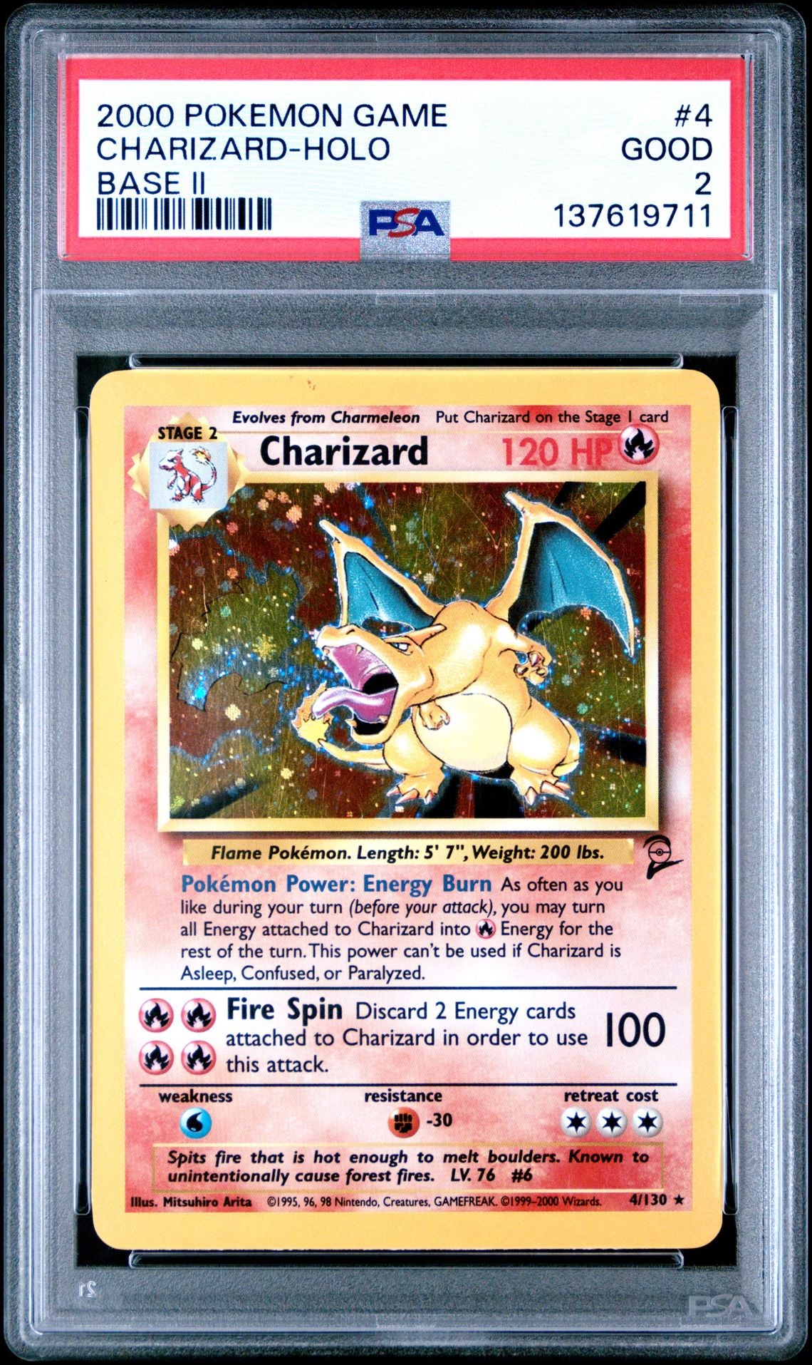CHARIZARD-HOLO - PSA GOOD 2