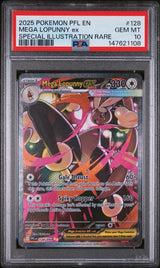 MEGA LOPUNNY ex SPECIAL ILLUSTRATION RARE 2025 POKEMON PFL EN-PHANTASMAL FLAMES PSA GEM MT 10