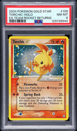 TORCHIC-HOLO EX TEAM ROCKET RETURNS 2004 POKEMON EX TEAM ROCKET RETURNS PSA NM-MT 8
