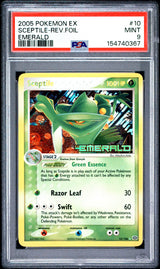 SCEPTILE-REV.FOIL EMERALD 2005 POKEMON EX EMERALD PSA MINT 9