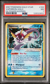 VAPOREON GOLD STAR 2007 EX POWER KEEPERS PSA 7
