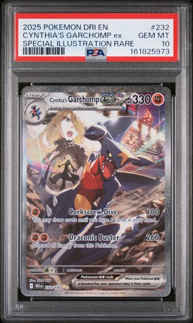 CYNTHIA'S GARCHOMP EX SIR 2025 DRI PSA 10