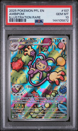 AMBIPOM ILLUSTRATION RARE 2025 POKEMON PFL EN-PHANTASMAL FLAMES PSA GEM MT 10