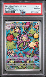 AMBIPOM ILLUSTRATION RARE 2025 POKEMON PFL EN-PHANTASMAL FLAMES PSA GEM MT 10