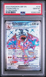 CHARIZARD ex ULTRA RARE 2023 POKEMON OBF EN-OBSIDIAN FLAMES PSA GEM MT 10